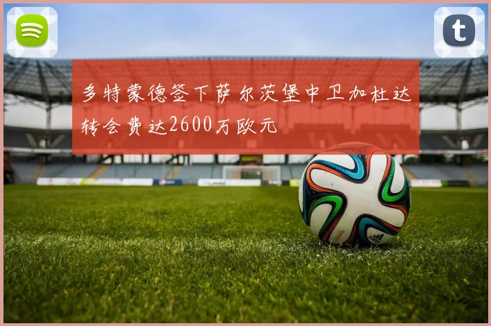 多特蒙德签下萨尔茨堡中卫加杜达转会费达2600万欧元